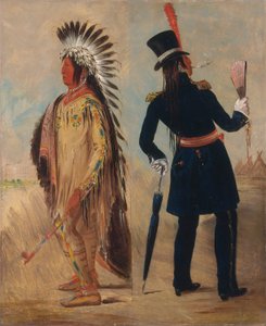 Wi-jún-jon, Taubenei Kopf (Das Licht) Geht Nach und Zurück Von Washington von George Catlin