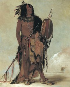 Wún-nes-tou, Weißer Büffel, ein alter Medizinmann, 1832 von George Catlin