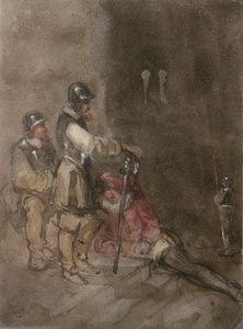 Unidentifiziertes historisches Thema mit Soldaten