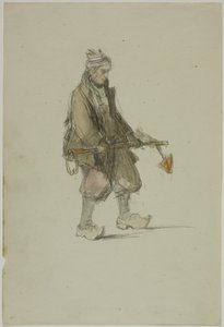 Niederländischer Seemann, der einen Anker trägt von George Chambers