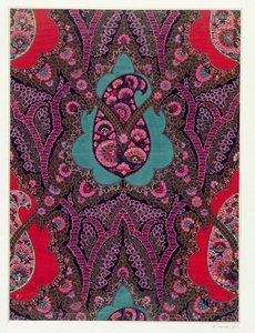 Stoffdesign für Paisley-Schals, ca. 1871 von George Charles Haite
