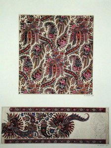 Stoffdesigns für Paisley-Schals, ca. 1871 (Gouache auf Papier) von George Charles Haite