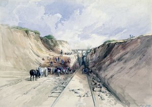 Ausheben eines Einschnitts an der Great Western Railway, 1841