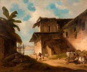 Bengalisches Dorfszene, 1821 von George Chinnery