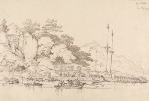 Lap House, Innerer Hafen, Macao von George Chinnery