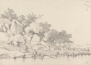 Lap House, Innerer Hafen, Macau von George Chinnery