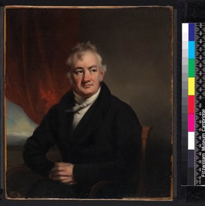 Porträt von John Reeves, 1774-1856, vor 1852 von George Chinnery