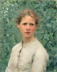 Ein Mädchenkopf von George Clausen
