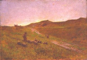 Abend auf dem Moor von George Clausen