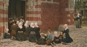 Hochmesse in einem Fischerdorf am Zuiderzee, Holland von George Clausen