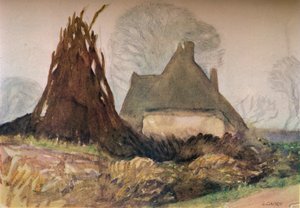 Holzfällers Hütte, 20. Jahrhundert, 1931 von George Clausen