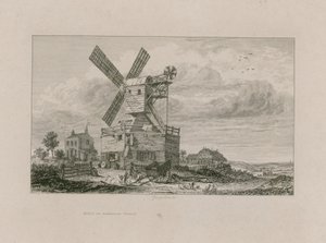 Mühle auf Wimbledon Common von George Cooke