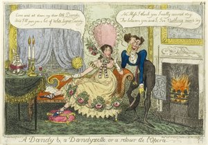 Ein Dandy und eine Dandyzette von George Cruikshank