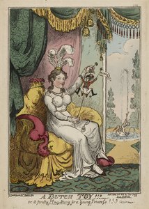 Ein holländisches Spielzeug!!! oder, Ein hübsches Spielzeug für eine junge Prinzessin!!! Huzza, März 1814, veröffentlicht am 20. Juni von George Cruikshank