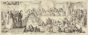 Eine satirische Karikatur der Queens Bench