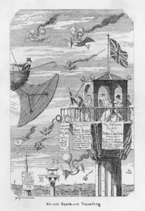 Air-um, Scare-um Reisen - d.h. Erwartung der Zukunft des Fliegens im Jahr 1843
