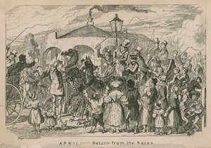 April - Rückkehr von den Rennen von George Cruikshank