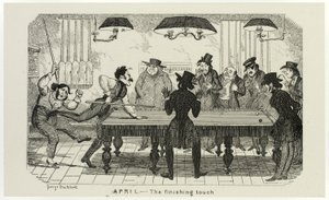 April - Der letzte Schliff aus George Cruikshanks Stahlradierungen zu The Comic Almanacks: 1835-1853