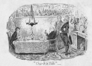 Kirche und Staat, 1829 von George Cruikshank
