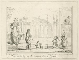 Tanzende Puppen oder Les Marionettes a Londres von George Cruikshank