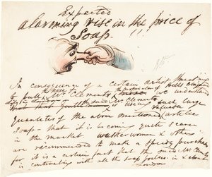 "Erwartet - alarmierender Anstieg der Seifenpreise!" von George Cruikshank