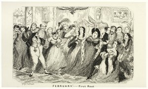 Februar - Erste Niederlage aus George Cruikshanks Stahlradierungen für The Comic Almanacks: 1835-1853
