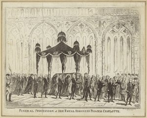 Trauerzug Ihrer Königlichen Hoheit Prinzessin Charlotte von George Cruikshank