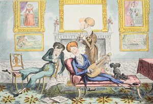 Kolibris oder Ein Dandy-Trio, veröffentlicht 1835 von George Cruikshank