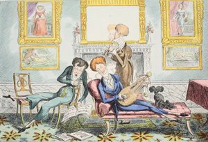Kolibris oder Ein Dandy-Trio, veröffentlicht 1835 von George Cruikshank