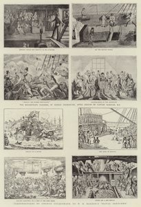 Humorvolle Kunst auf der Royal Naval Exhibition von George Cruikshank