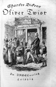 Illustration für „Oliver Twist“ (Olivier) von Charles Dickens (1812-1870), von George Cruikshank (1792-1878)