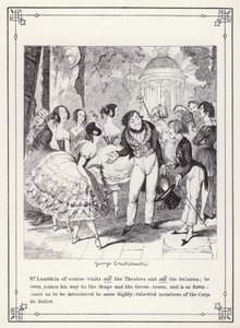 Illustration für Das Buch des Junggesellen, oder Der Fortschritt von Mr. Lambkin (Gent) (Gravur)