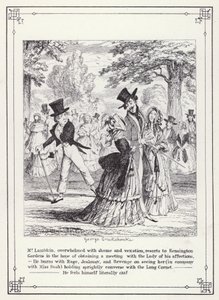 Illustration für Das Buch des Junggesellen oder Der Fortschritt von Mr. Lambkin (Gent) (Gravur) von George Cruikshank