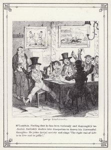 Illustration für The Bachelor’s Own Book, oder Der Fortschritt von Mr. Lambkin (Gent) (Gravur) von George Cruikshank