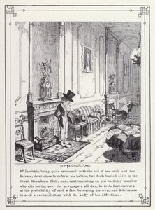 Illustration für Das eigene Buch des Junggesellen oder Der Fortschritt von Mr. Lambkin (Gent) von George Cruikshank