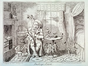 Verdauungsstörung, 1835 von George Cruikshank