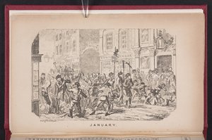 Januar aus The Comic Almanack von George Cruikshank