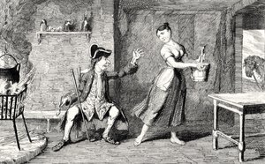 Jeannie Deans in der Hütte ihres Vaters, Illustration aus 