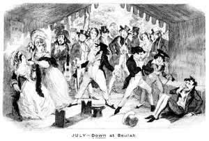 Juli - Unten in Beulah, ca. 1840er von George Cruikshank