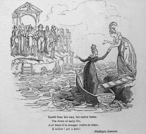 Von ihrem eigenen, ihrem Heimatland verführt..., ca. 1820 von George Cruikshank