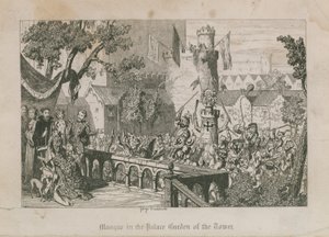 Maskerade im Palastgarten des Turms von George Cruikshank