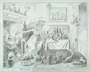 Ein Rezept für Hühneraugen mischen von George Cruikshank