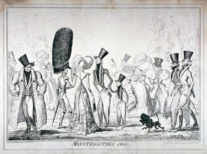 Monstrositäten von 1821 von George Cruikshank