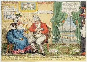 Nosing the Nob at Ramsgate, 1821 von George Cruikshank