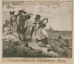 Zeitvertreib auf dem Primrose Hill von George Cruikshank