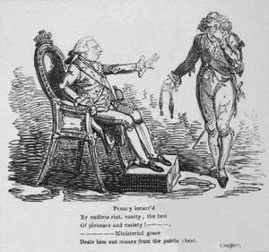 Armut verursacht durch endlosen Aufruhr, Eitelkeit, Lust auf Vergnügen und Abwechslung!, ca. 1820 von George Cruikshank