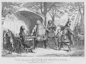Pistol informiert Sir John Falstaff über den Tod von Heinrich IV.