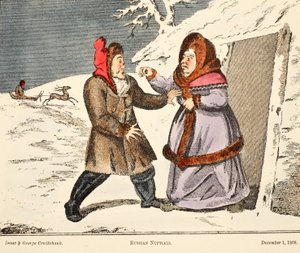 Russische Hochzeiten, veröffentlicht 1808 von George Cruikshank