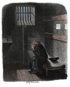 Szene aus Oliver Twist von Charles Dickens, 1837