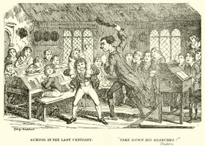 Schule im letzten Jahrhundert von George Cruikshank